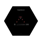 EKWI3740.0W 4 Pişirme Bölgeli ve Otomatik Pişirme Fonksiyounlu Petek Dizayn İndüksiyonlu Ocak